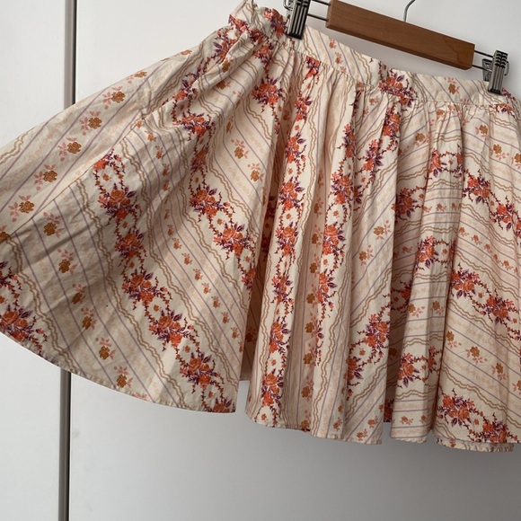 FREE PEOPLE Floral Cream Skirt - Picture 3 of 10